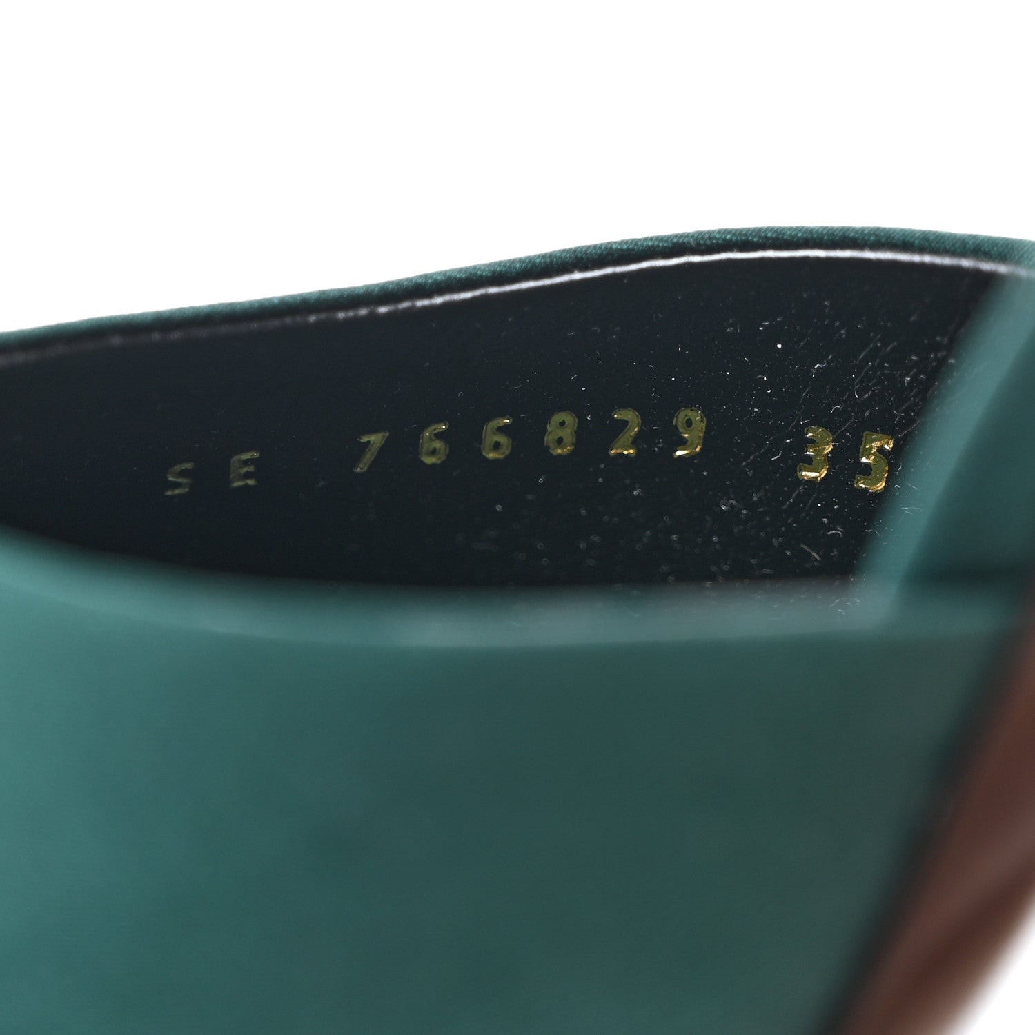 Saint Laurent Crepe De Chine Suite Mule Sandals 35 Vert Bouteille 6 of 7