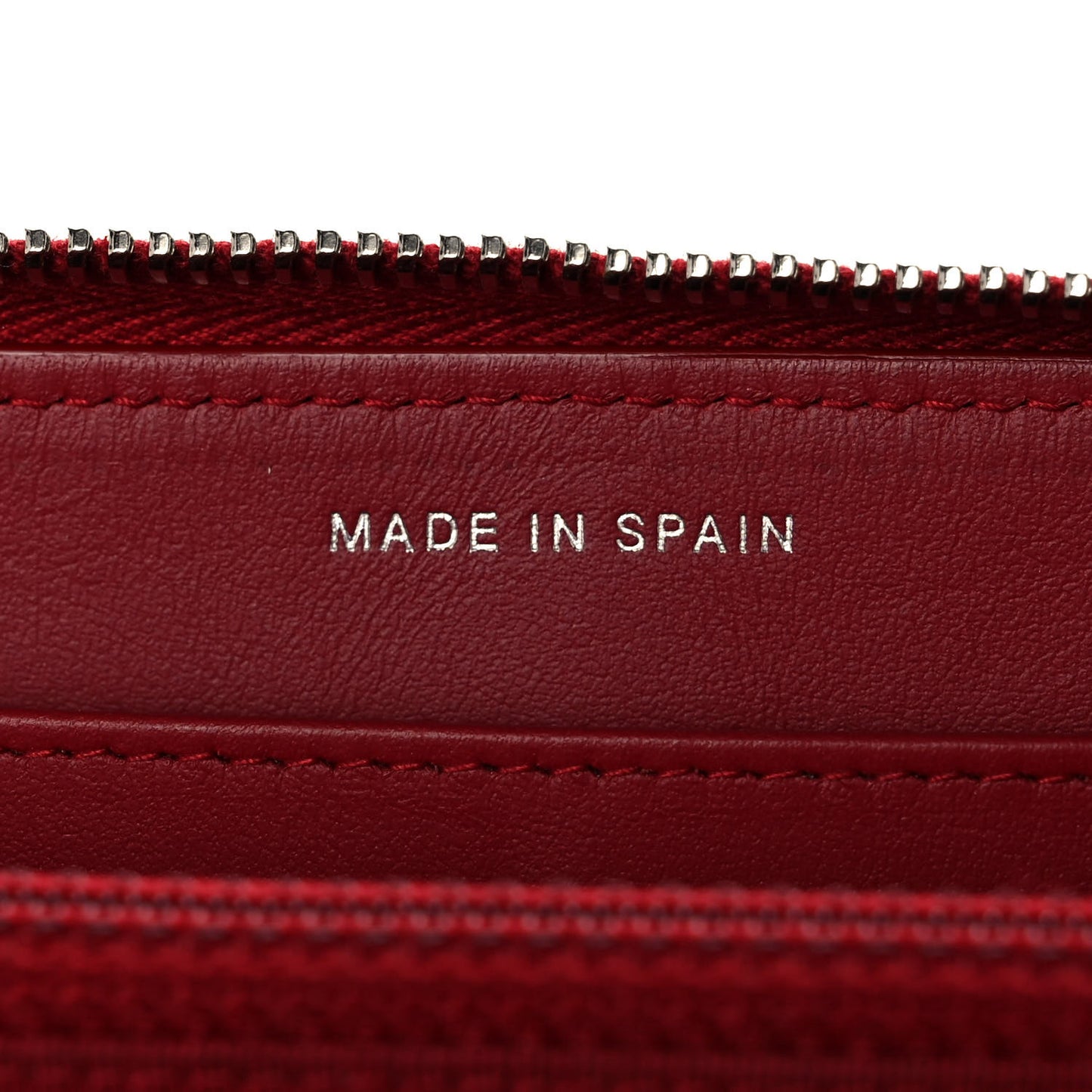 Caviar Quilted Large Gusset Zip Around Wallet Red