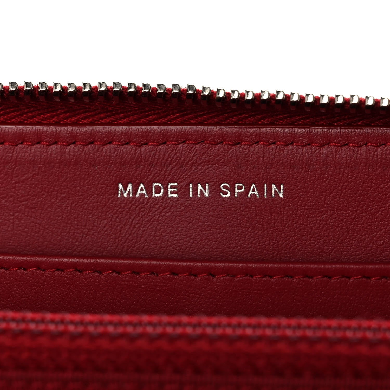 Chanel Caviar Quilted Large Gusset Zip Around Wallet Red 7 of 12