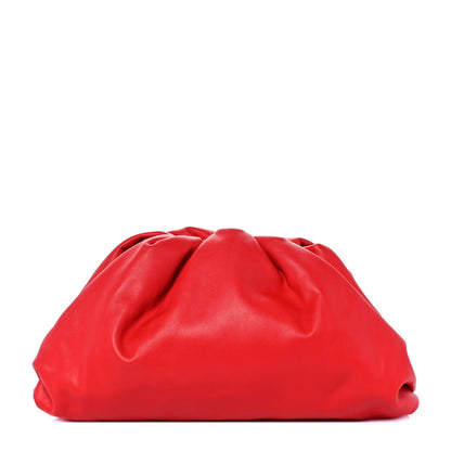 Bottega Veneta Smooth Butter Calf The Pouch Oversized Clutch Bright Red 1 of 9