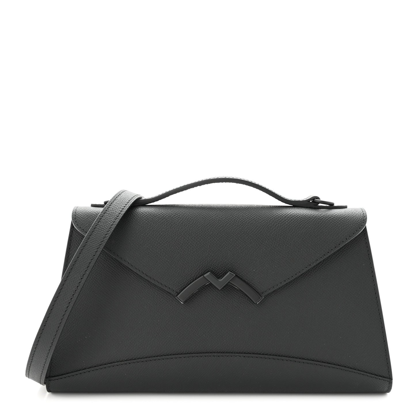 Carat Calfskin Gabrielle Clutch Ultra Black