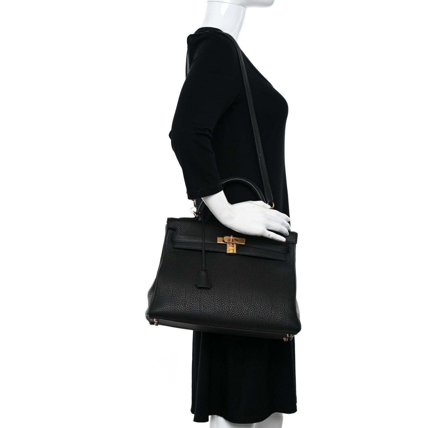 Hermes Togo Kelly Retourne 32 Black 2 of 12