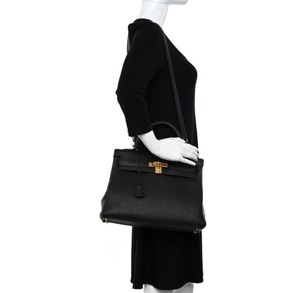 Hermes Togo Kelly Retourne 32 Black 2 of 12