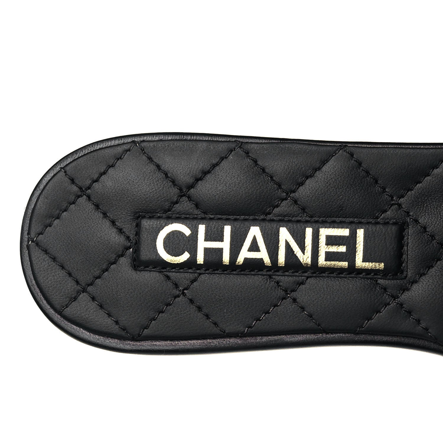 Chanel Lambskin Quilted CC Turnlock Sandals 37 Black 6 of 8