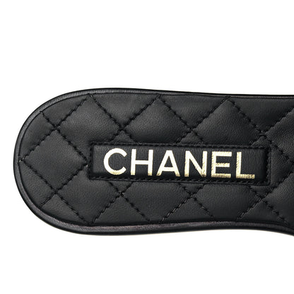 Chanel Lambskin Quilted CC Turnlock Sandals 37 Black 6 of 8