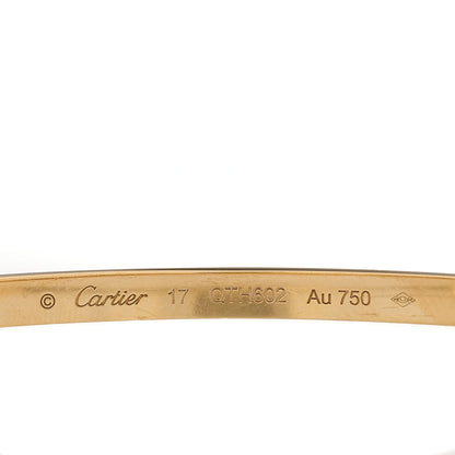 Cartier 18K Yellow Gold Diamond Small LOVE Paved Bracelet 17 3 of 4