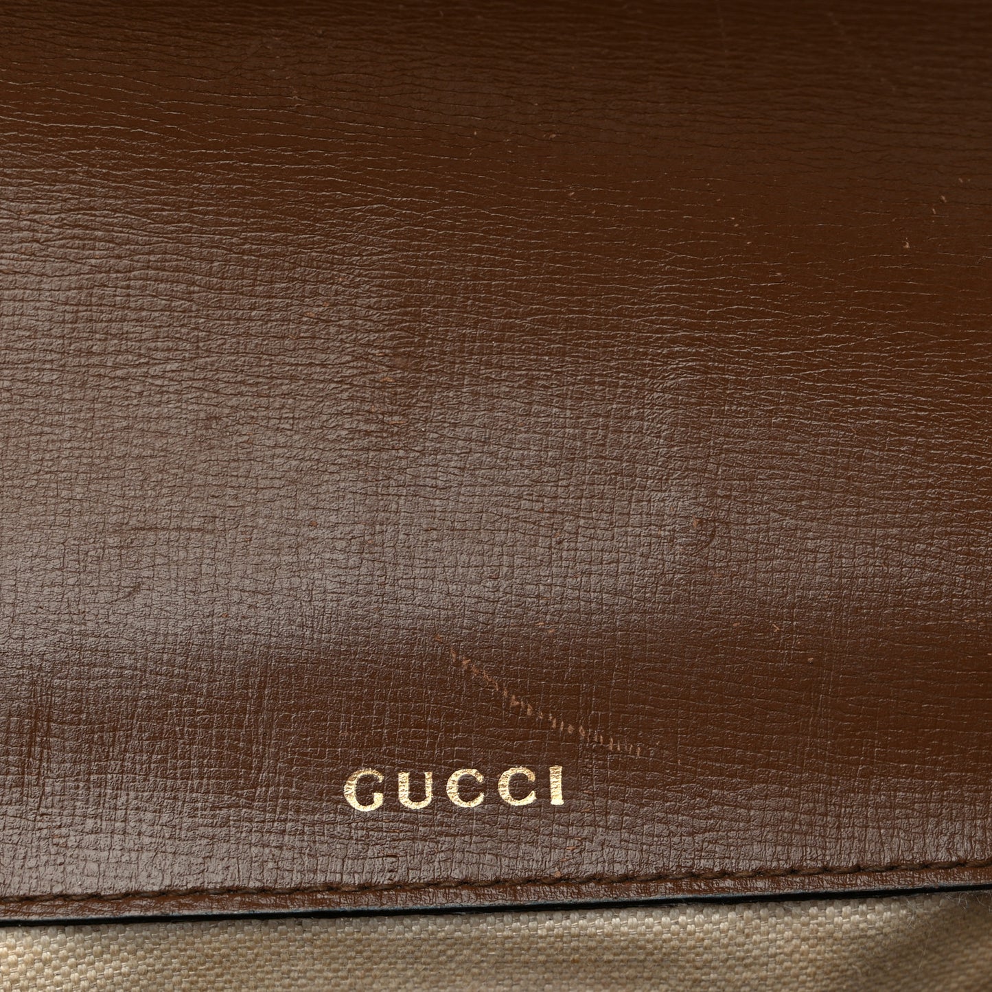 GG Supreme Monogram Web Mini Horsebit 1955 Shoulder Bag Beige Brown Sugar