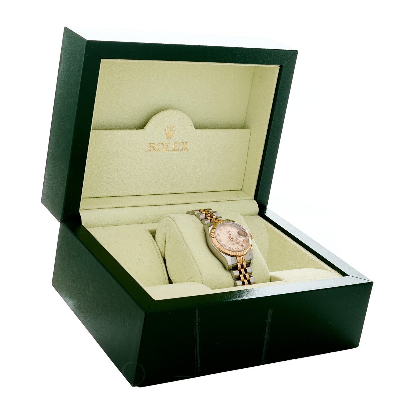 Stainless Steel 18K Everose Gold 26mm Oyster Perpetual Datejust Watch Pink Roman 179171