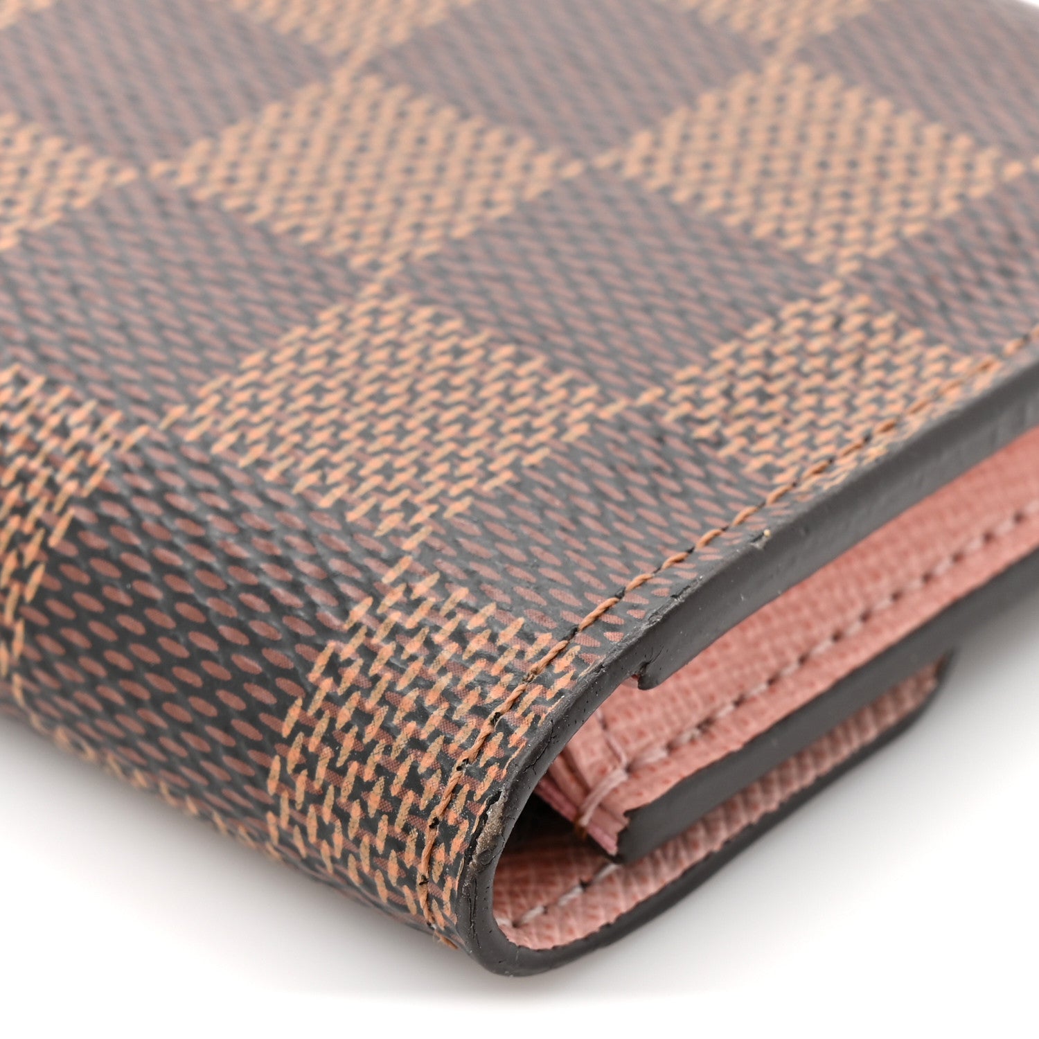 Louis Vuitton Damier Ebene Rosalie Coin Purse Rose Ballerine 7 of 8