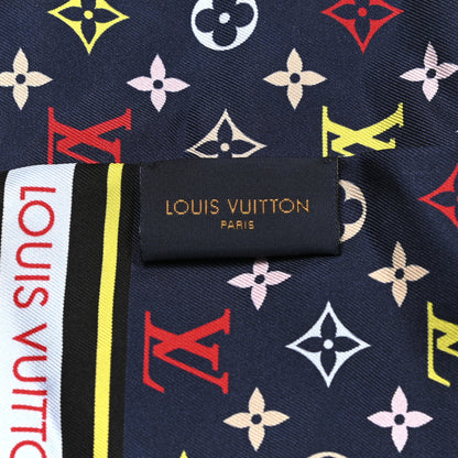 Louis Vuitton Silk Monogram Skyline Bandeau Blue 3 of 3