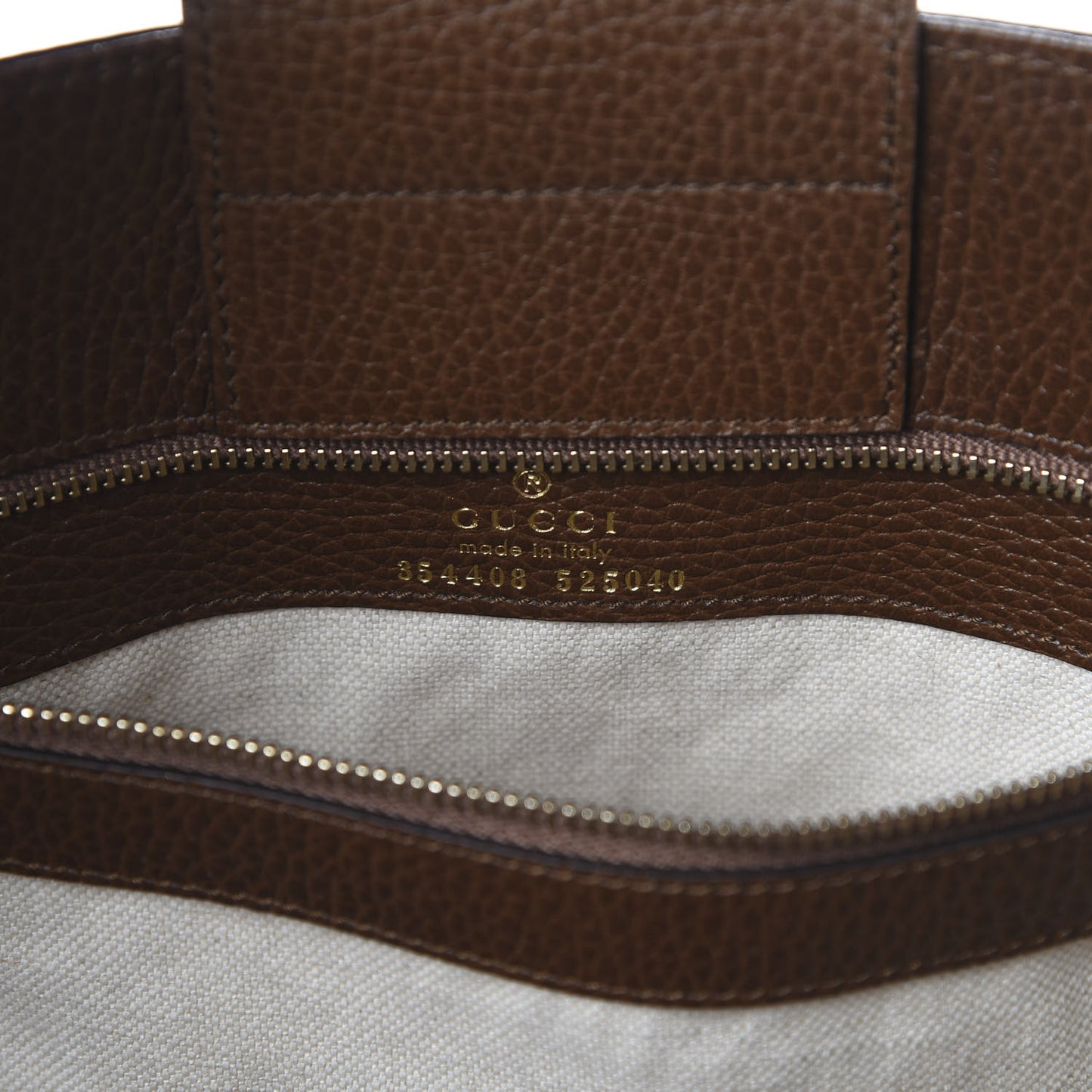 Dollar Calfskin Small Swing Tote Nut Brown