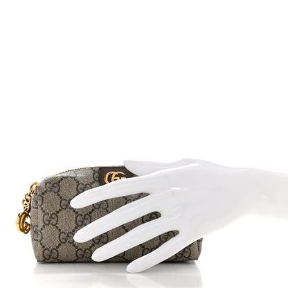 Gucci Soft GG Supreme Monogram Calfskin Small Ophidia Cosmetic Case Beige Ebony New Acero 2 of 7