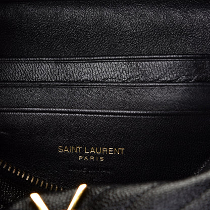 Saint Laurent Grain De Poudre Matelasse Monogram Mini Lou Camera Bag Black 5 of 5
