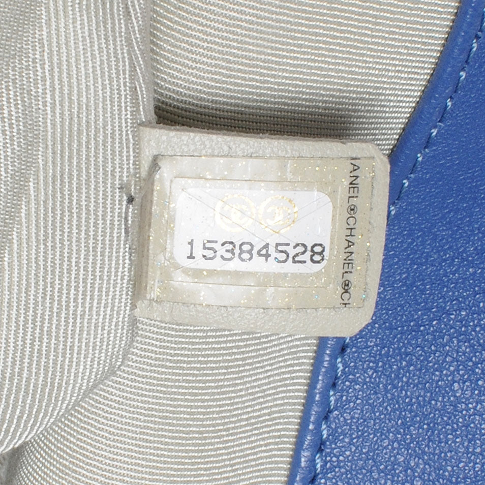 Lambskin Chain Around Hobo Royal Blue