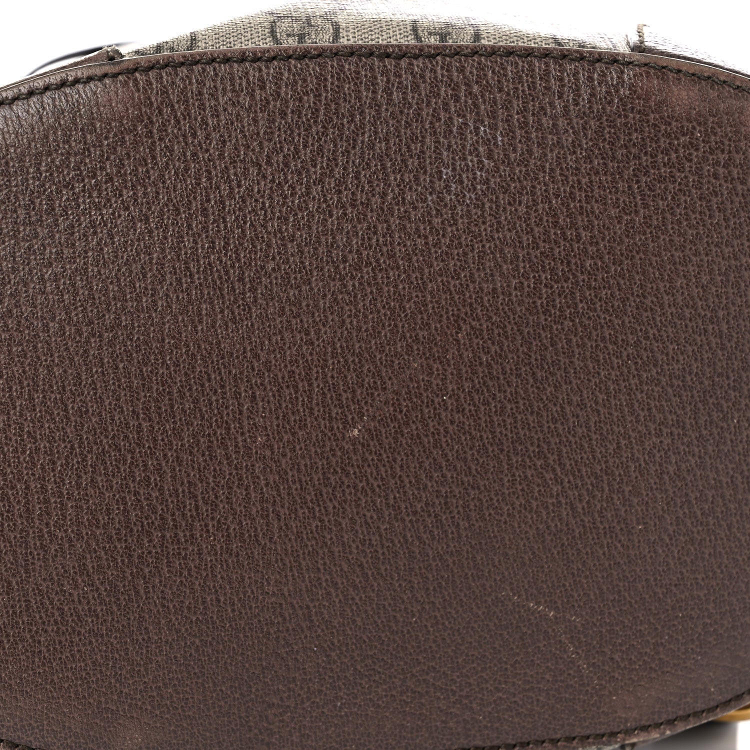 Gucci GG Supreme Monogram Neo Vintage Drawstring Bucket Backpack Beige New Acero Crop 22 of 31
