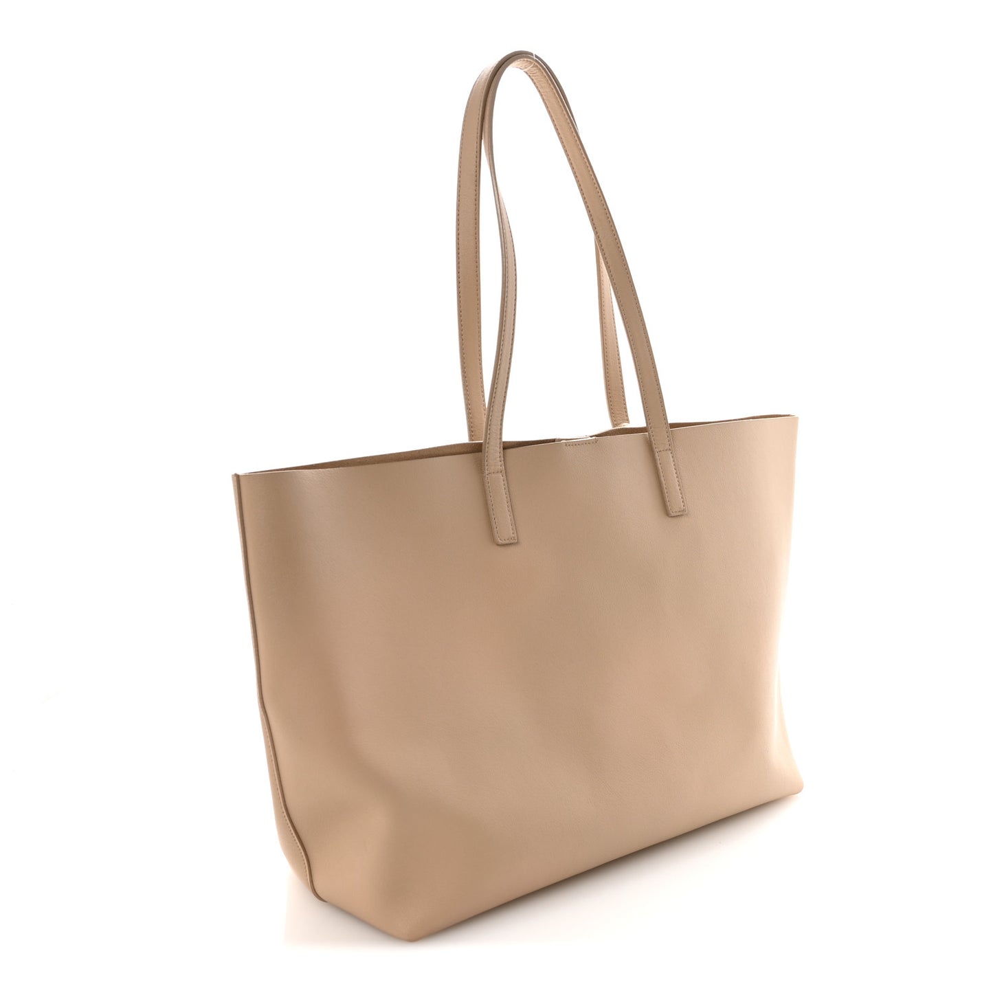 Calfskin Large Shopping Tote Dark Beige