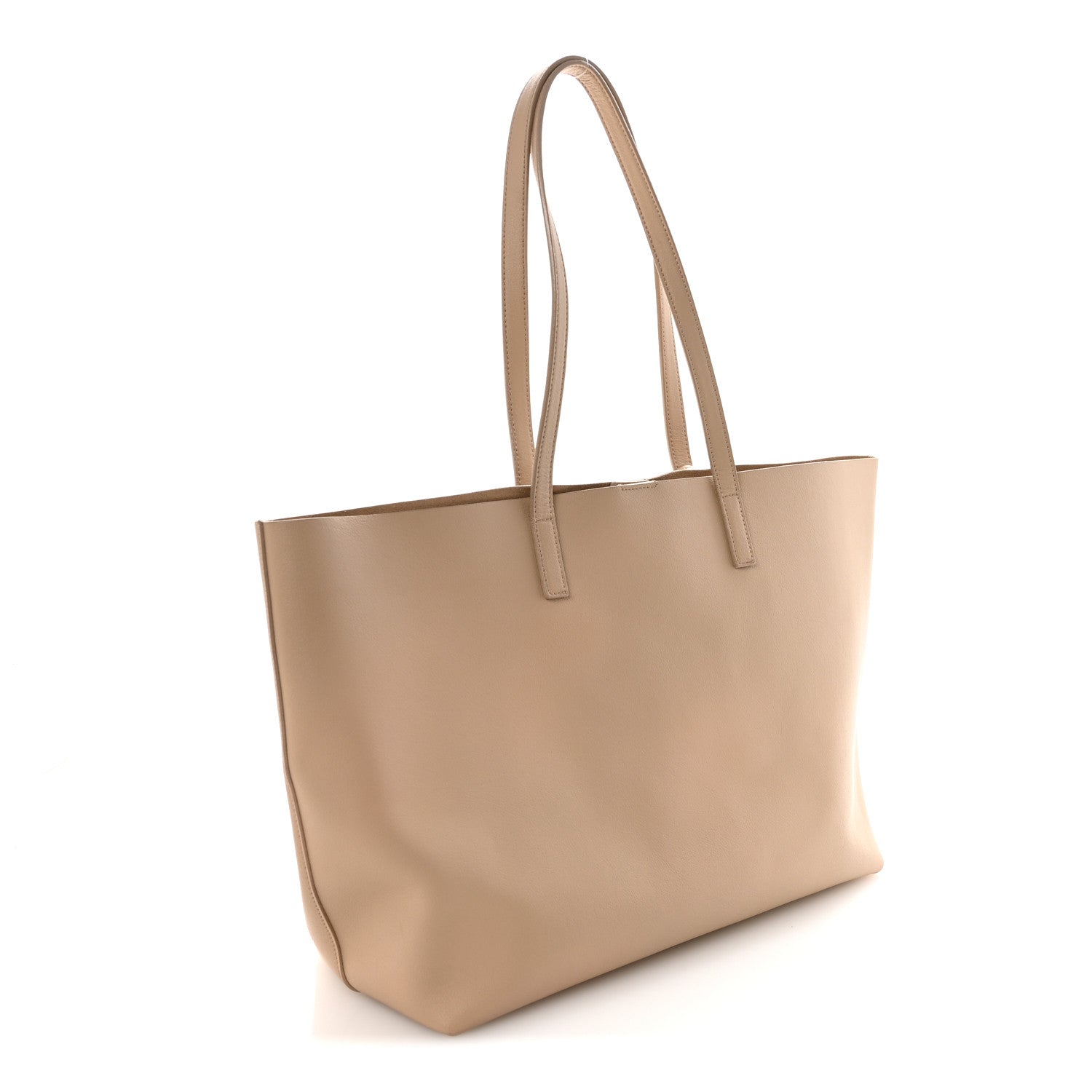 Saint Laurent Calfskin Large Shopping Tote Dark Beige 4 of 10