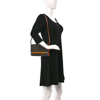 Goyard Goyardine Monte Carlo Bois Clutch With Strap Black Gold 2 of 8