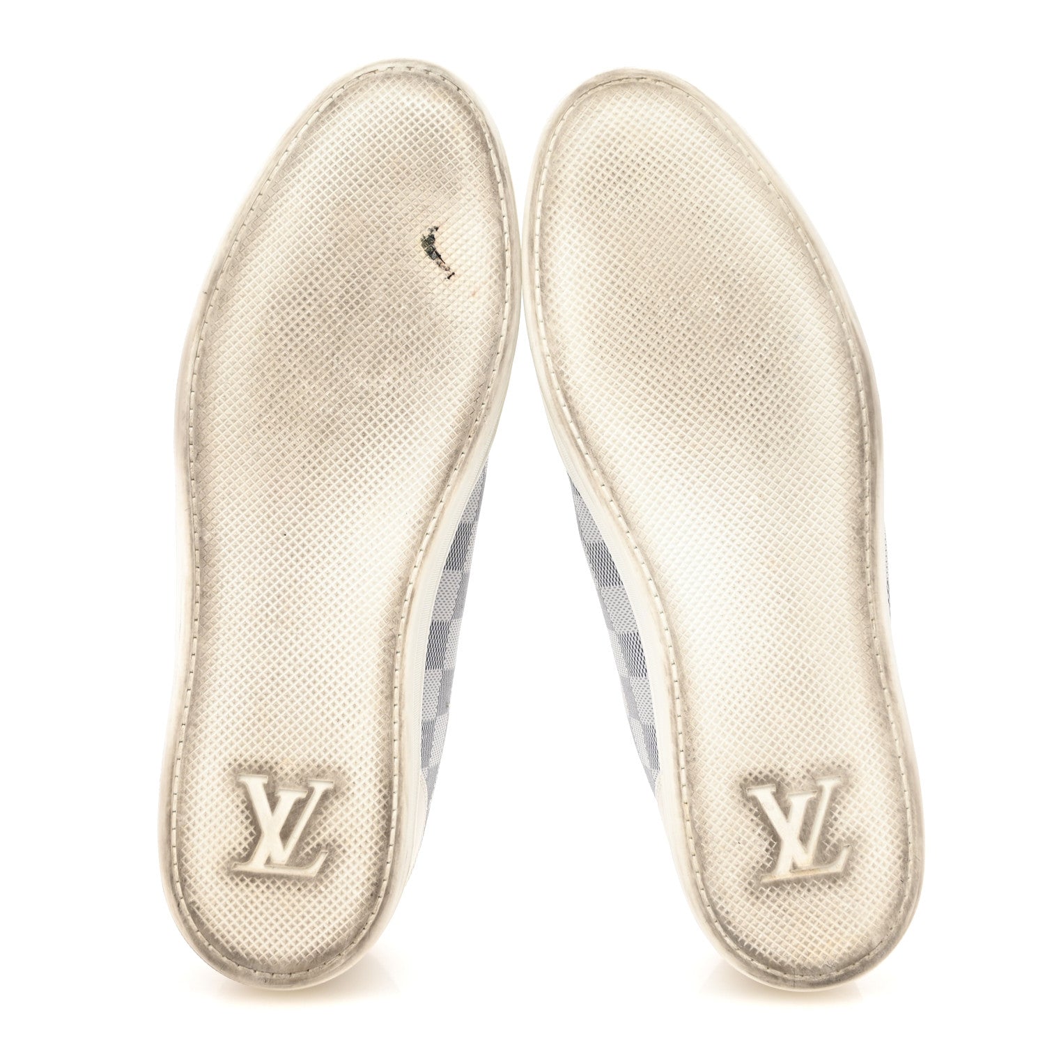 Louis Vuitton Damier Azur Mens Sneakers 11 White 6 of 9