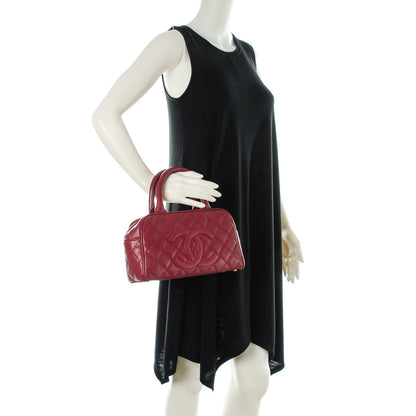 Chanel Caviar Quilted Small Bowler Red 2 of 7
