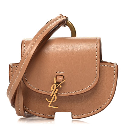 Saint Laurent Calfskin Kaia Airpods Micro Bag Vintage Brown Gold 1 of 8