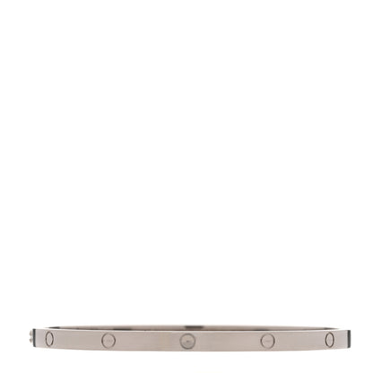 Cartier 18K White Gold Small LOVE Bracelet 17 2 of 8