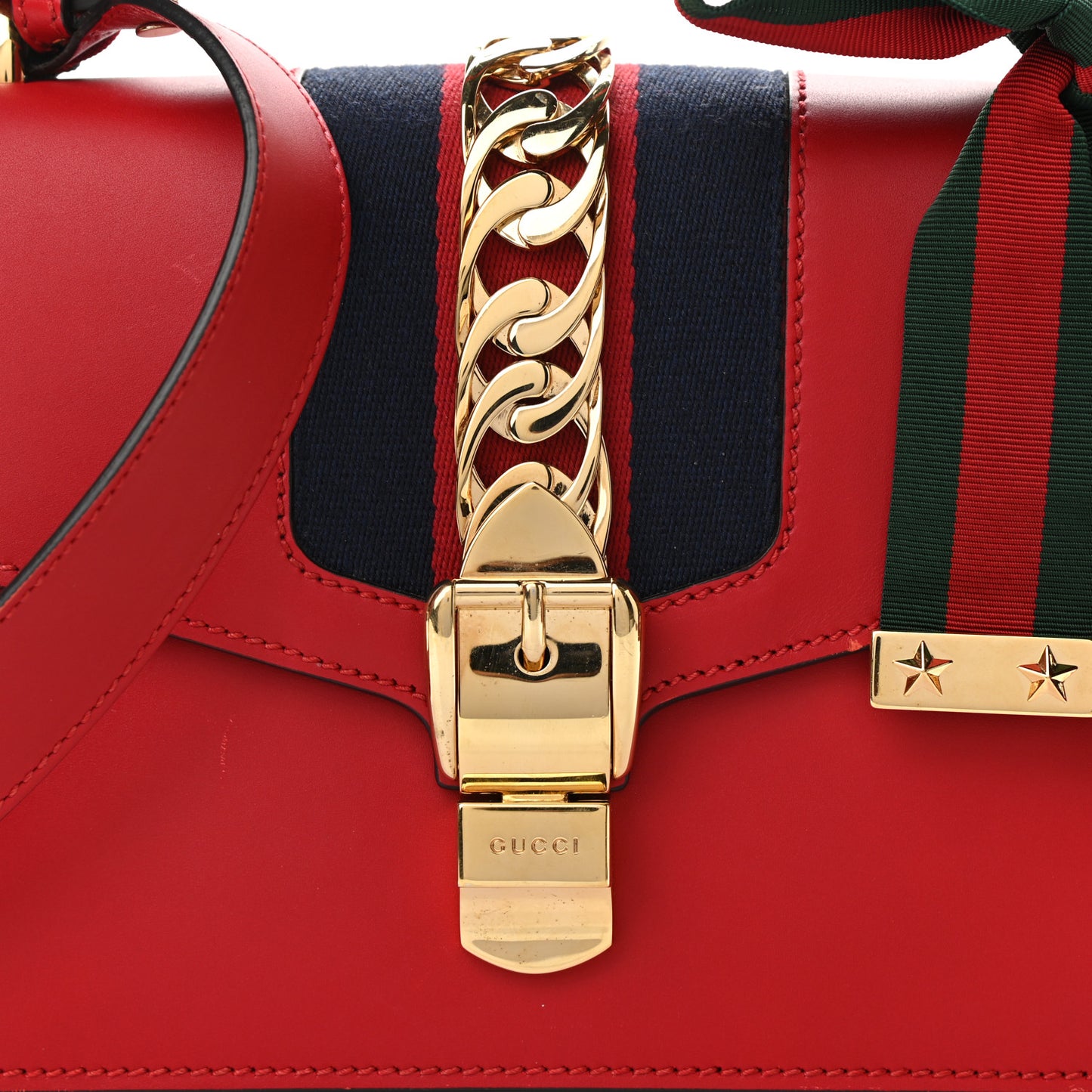 Calfskin Small Sylvie Shoulder Bag Hibiscus Red