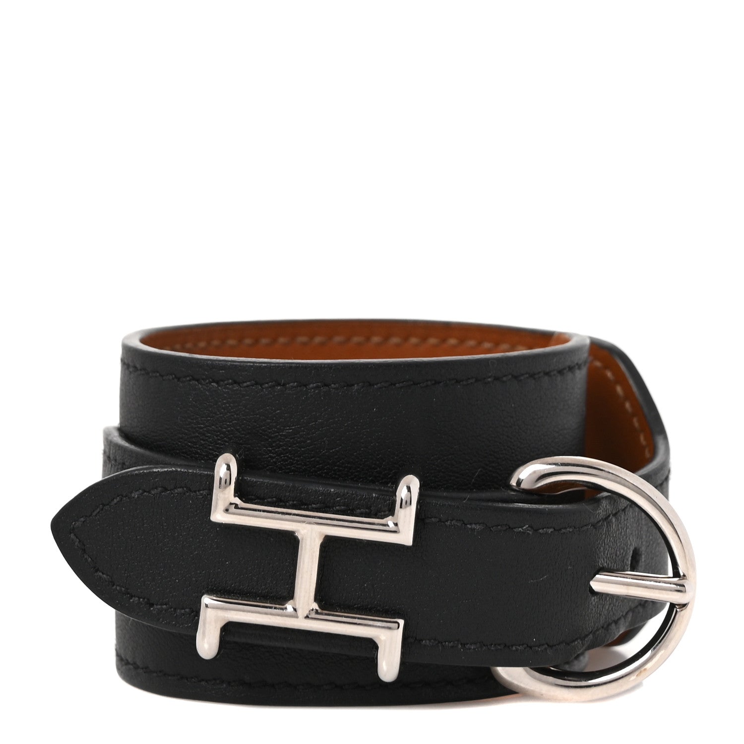 Hermes Swift Trench Cuff Bracelet T4 Black 1 of 6