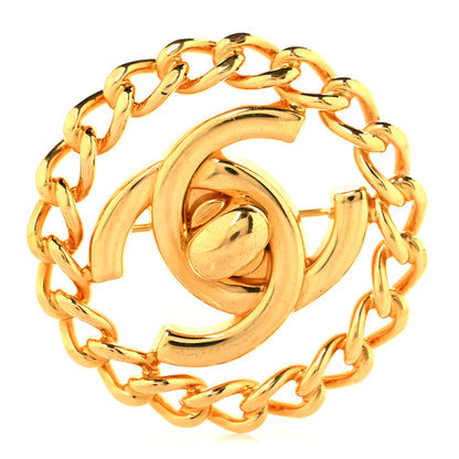 Chanel CC Brooch Gold 1 of 3