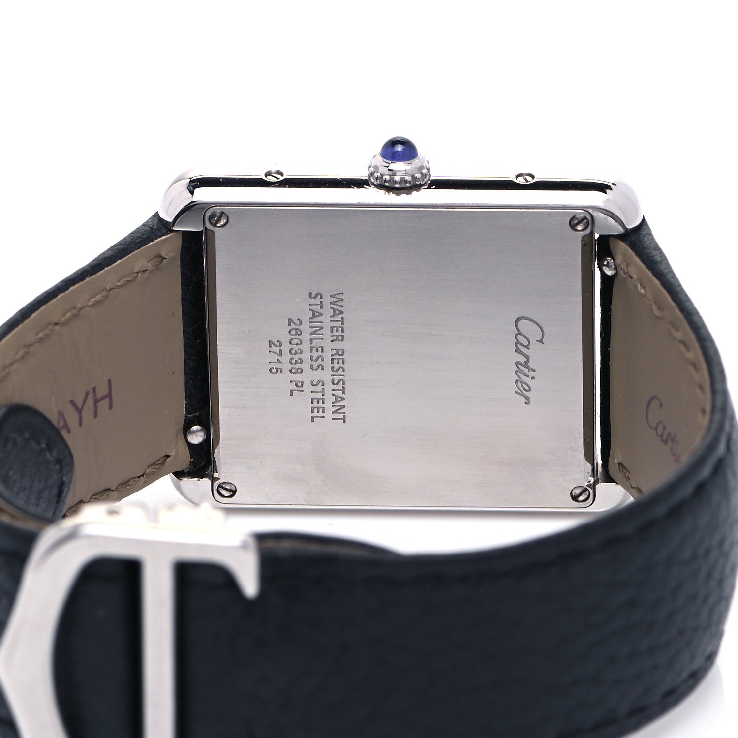 Cartier Stainless Steel Calfskin 27mm Tank Solo Quartz Watch 4 of 7