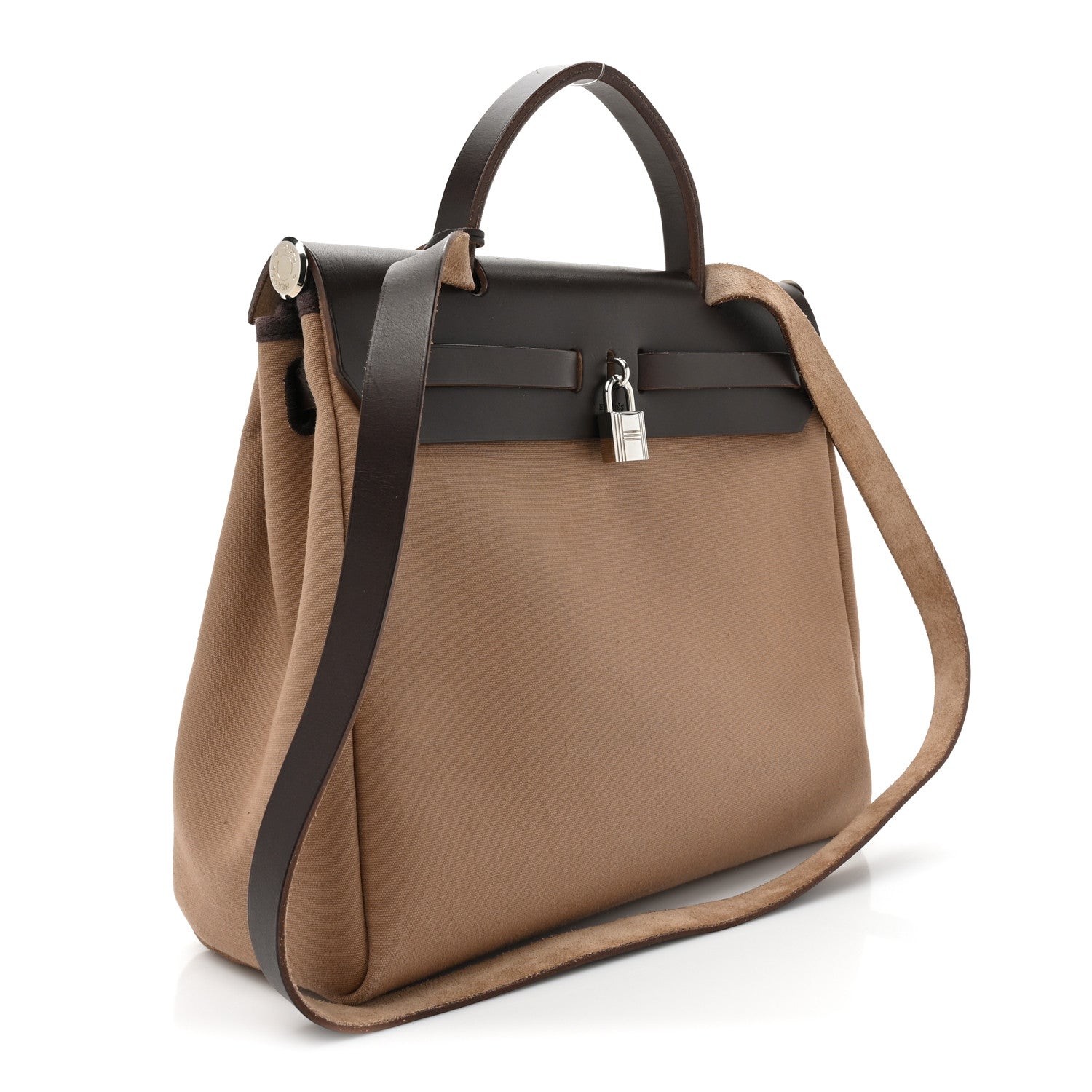 Hermes Toile Vache Hunter Herbag 30 PM Etoupe Ebene 3 of 17