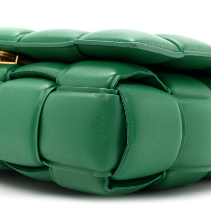 Bottega Veneta Lambskin Maxi Intreccio Padded Chain Cassette Crossbody Bag Racing Green 7 of 12
