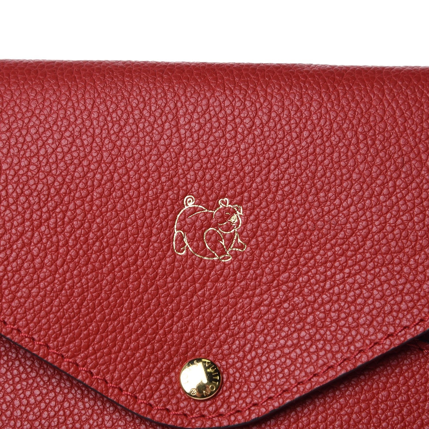 Louis Vuitton Veau Cachemire Chinese New Year Pig Envelope Pouch Red 7 of 9