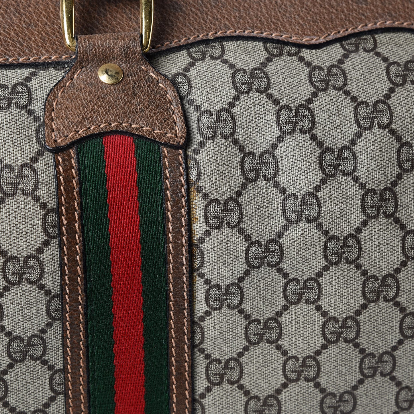 GG Plus Monogram Web Boston Brown