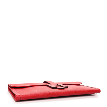 Hermes Epsom Jige Elan 29 Clutch Rouge Casaque 4 of 12