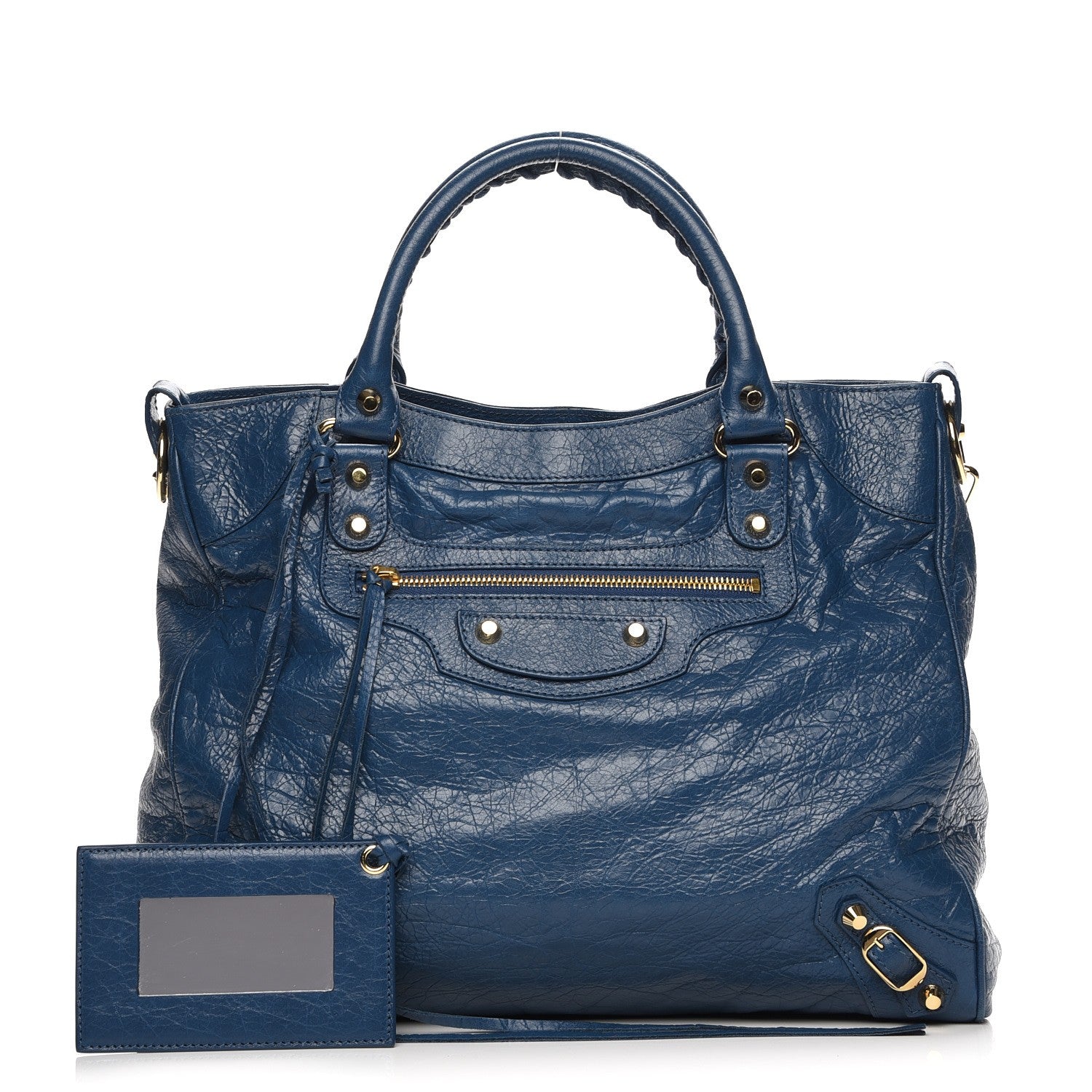 Balenciaga Agneau Classic Gold Hardware Velo Bleu Profond 1 of 8