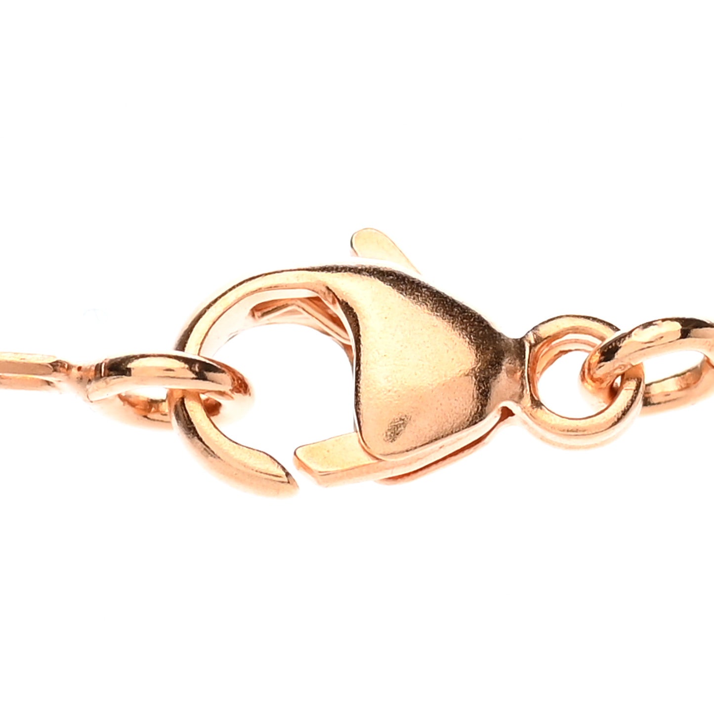 Lacquered Rose Gold Pop H Pendant Necklace White