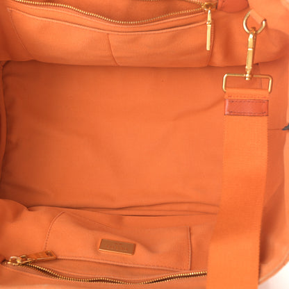 Prada Canapa Crystal Studded Tote Papaya 5 of 9