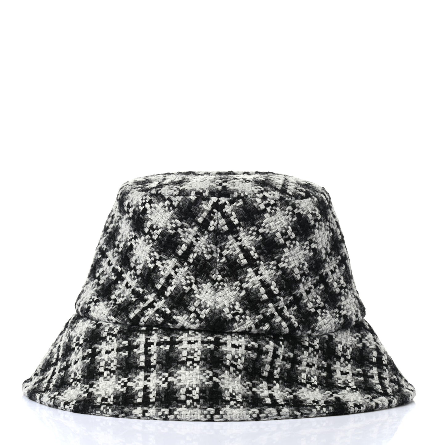 Tweed Bucket Hat L Black White