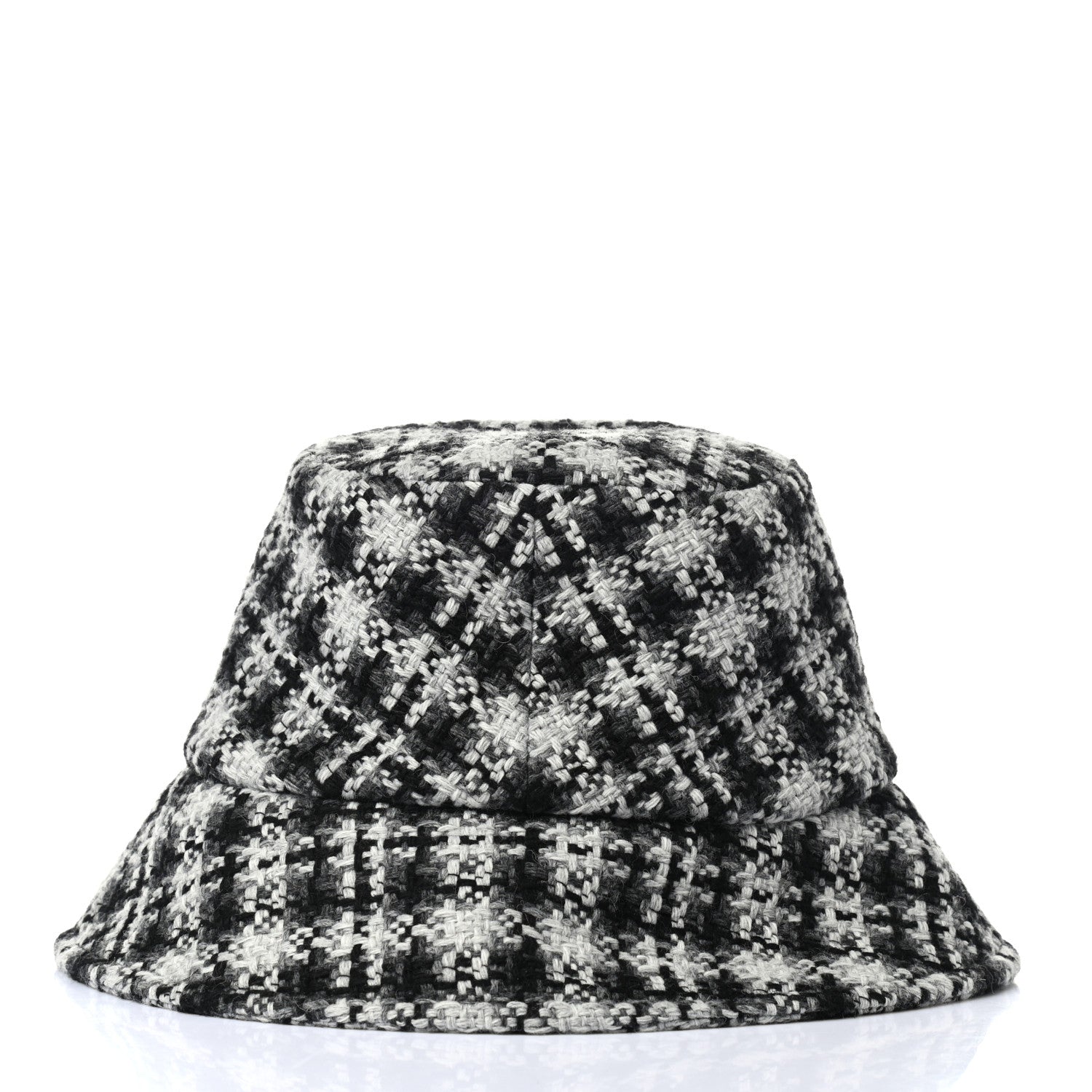Chanel Tweed Bucket Hat L Black White 7 of 9