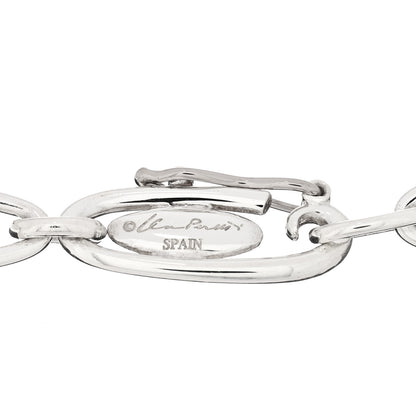 Tiffany Sterling Silver Elsa Peretti Open Heart Oval Link Charm Bracelet 4 of 4