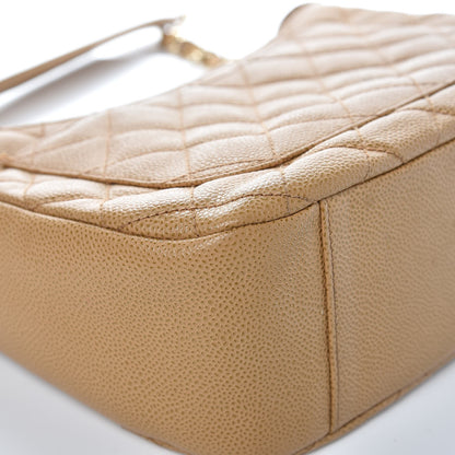 Chanel Caviar Quilted Timeless CC Shoulder Bag Beige 11 of 22