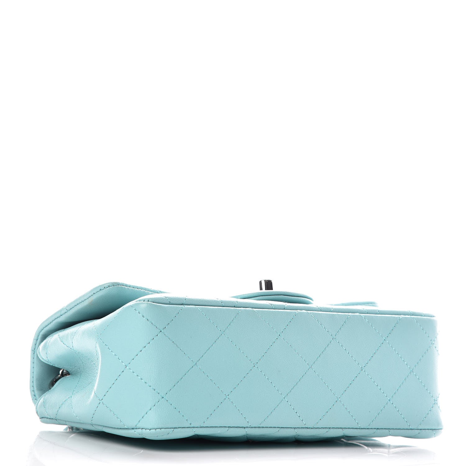 Chanel Lambskin Quilted Mini Rectangular Flap Light Blue 4 of 11