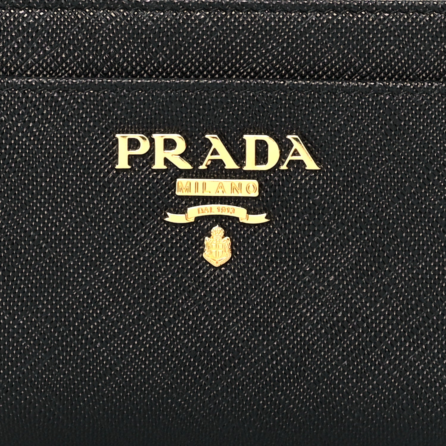 Prada Saffiano Metal Zip Around Keychain Black 7 of 7