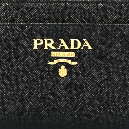 Prada Saffiano Metal Zip Around Keychain Black 7 of 7