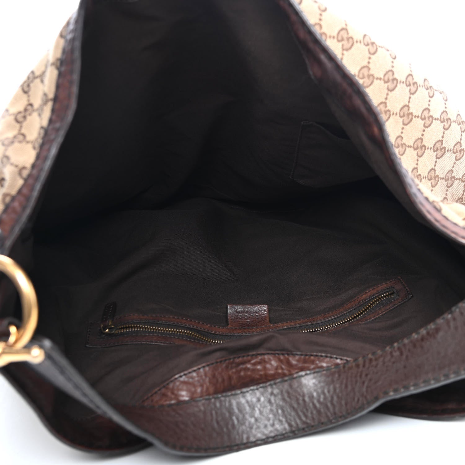 Gucci Monogram Large Jockey Hobo Brown 4 of 4