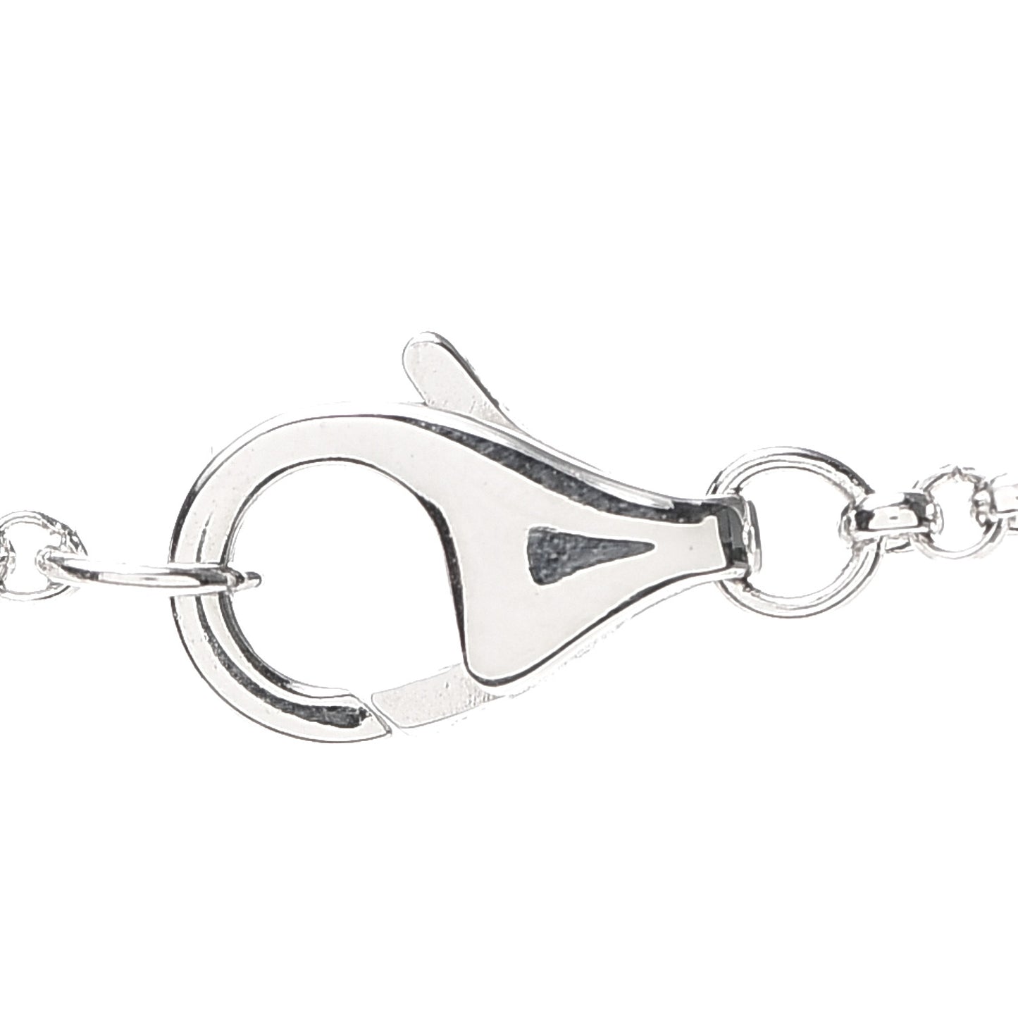 18K White Gold Diamond Agrafe Pendant Necklace