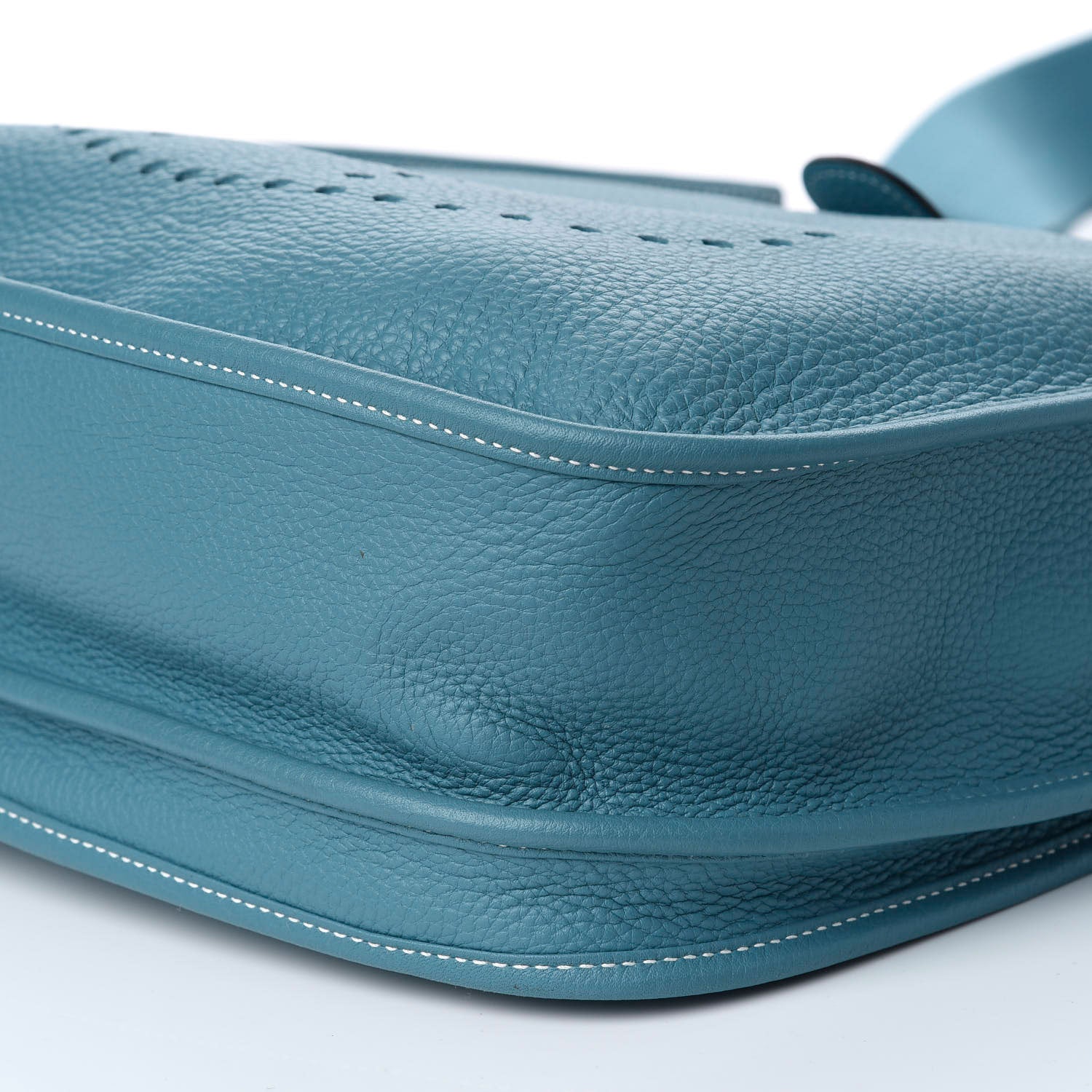 Hermes Taurillon Clemence Evelyne III GM Blue Jean 6 of 11