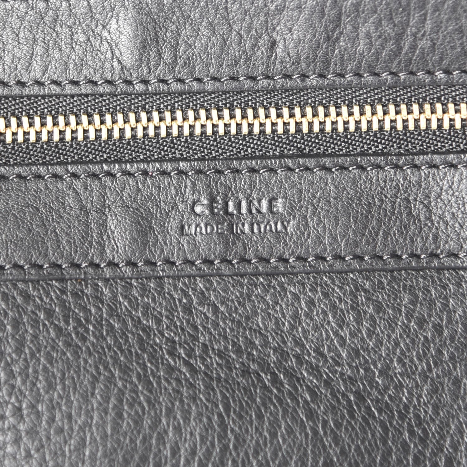 Celine Soft Grained Calfskin Medium Belt Cabas Phantom Black 6 of 10