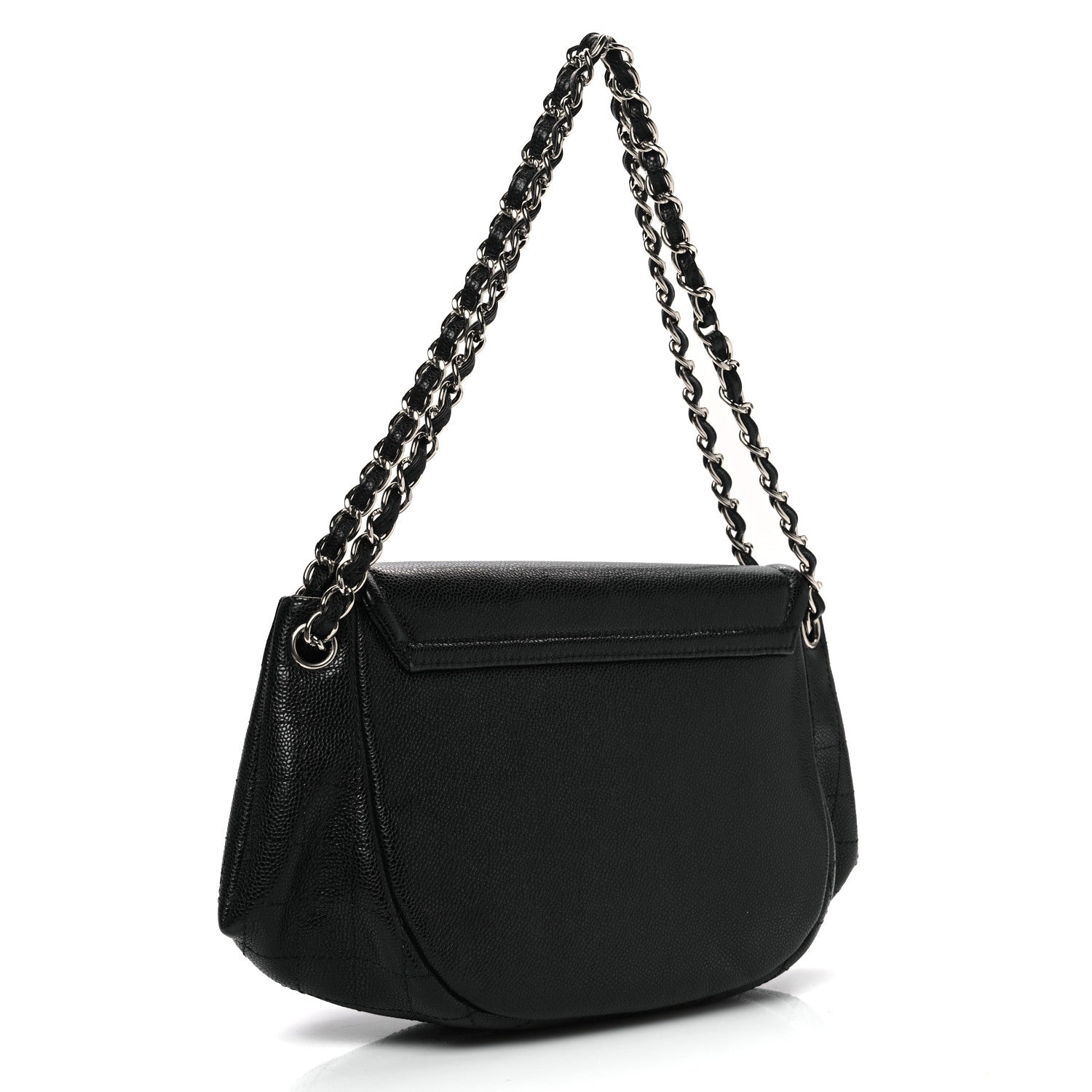 Chanel Caviar Half Moon Large Flap Black 3 of 11